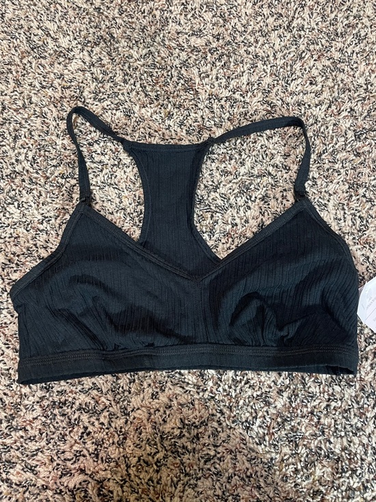 Auden Other - Auden Nursing Unlined Black Ribbed Racerback Bralette Sz S | NWT